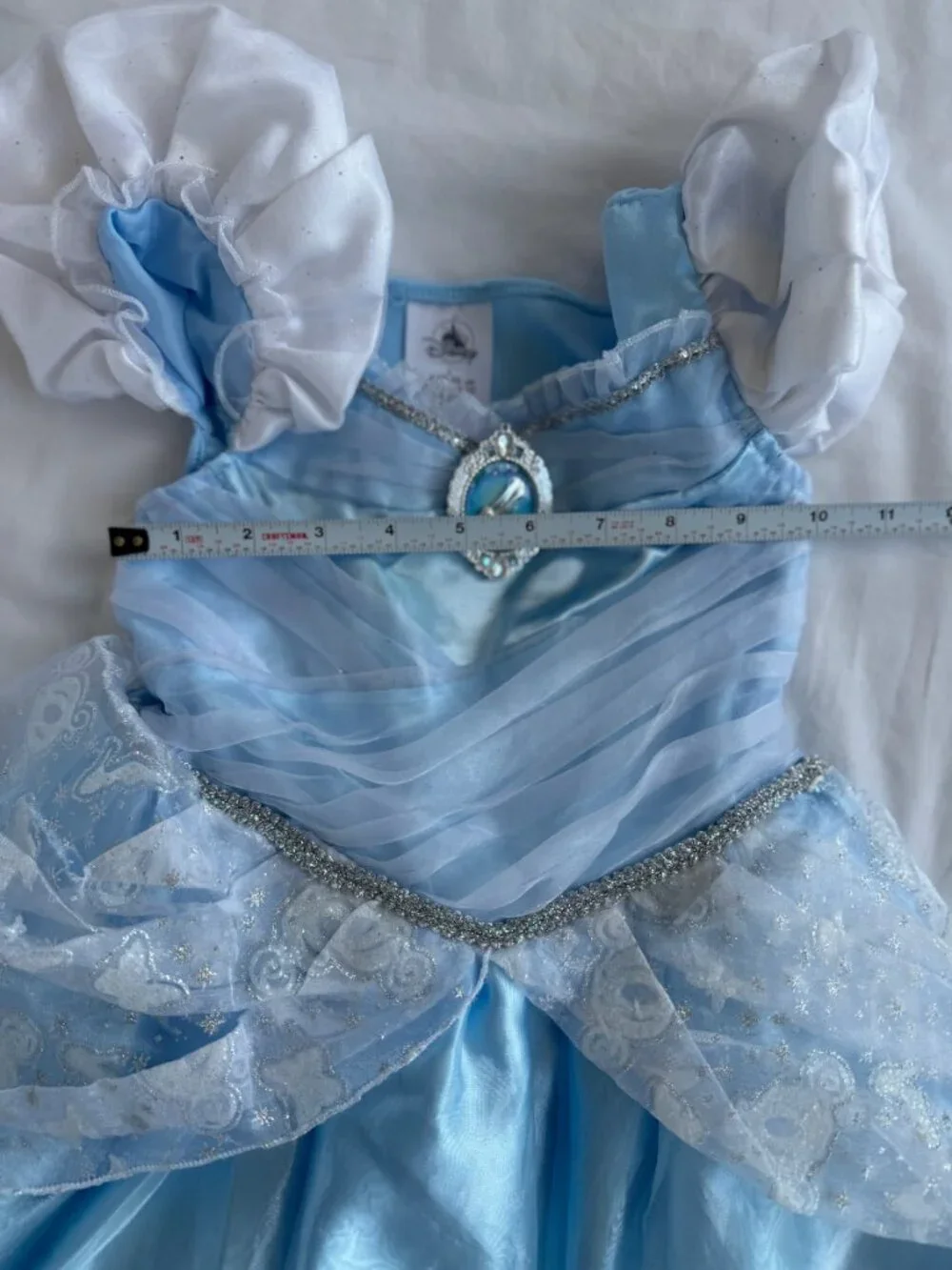 Disney Store Cinderella Princess Costume Dress Size 3 Glass Slipper Brooch